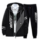 Men's hooded three-piece sweatshirt jacket autumn and winter sportswear