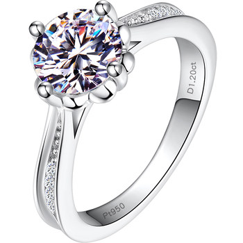 Imported moissanite ring pt950 jewelry