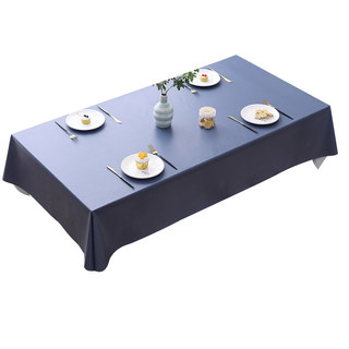 Solid color tablecloth waterproof, oil-proof and anti-scalding pvc desk