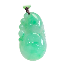 Light language picking up Burmese natural A-grade jade ice transparent spicy sun green old gourd pendant jade pendant