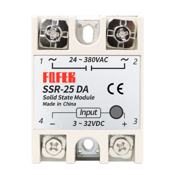 Relay ລັດແຂງໄລຍະດຽວ SSR-25DA10A40A60A80A DC ຄວບຄຸມ AC 24V DC 220V AC