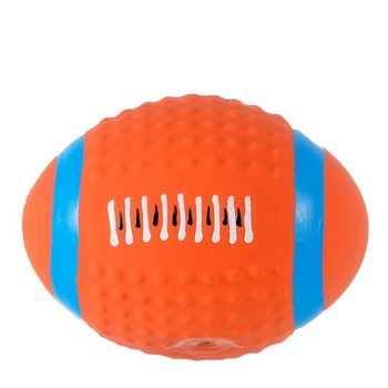 Bite-resistant and sounding football-shaped toy for dogs