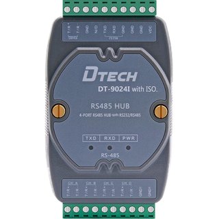 帝特RS485集线器4口4路光电隔离型工业级1路转4路rs485分配器共享通讯模块数据采集器485信号分线器DT-9024I