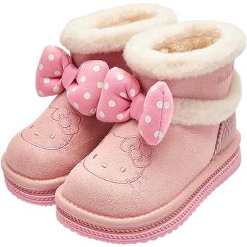 Balabala girls snow boots children's cotton boots autumn and winter