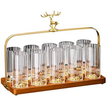 High-end light luxury crystal glass two-liang white wine glass set