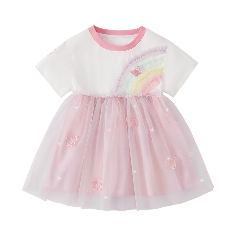 Girls Summer Rainbow Starlight Princess Dress
