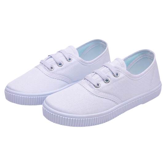 Elastic children's white shoes without lace-up sizes