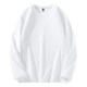 Pure cotton long-sleeved men's t-shirt white autumn and winter heavy base