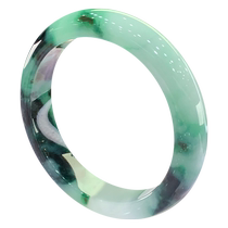 (Self-operated) Qianyu Picking Up Burmese natural A-grade jade floating sun green shower light gold delicate small circle bracelet