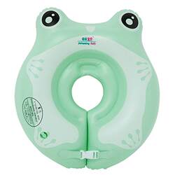 Self-swimming baby cartoon baby neck collar baby swimming ring newborn soft inflatable collar thickened double air bag