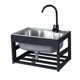 Thickened small single tank 304 stainless steel simple wash basin