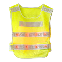led reflective safety clothing luminous safety vest reflective clothing reflective vest fluorescent green construction site riding breathable night