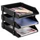 High-end leather desktop multi-layer file storage rack