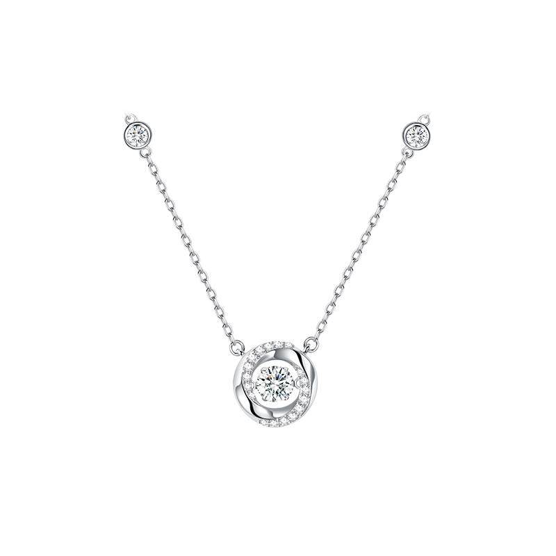 Fan Qi's Three Second Heartbeat Necklace Chinese Valentine's Day Gift Silver Necklace