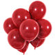 High-end metallic gold ruby red balloon mix