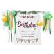 Outdoor birthday decoration camping party scene layout boy and girl children's one-year-old photo props balloon hanging cloth