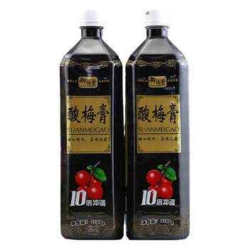Large bottle of concentrated sour plum paste prepared drink
