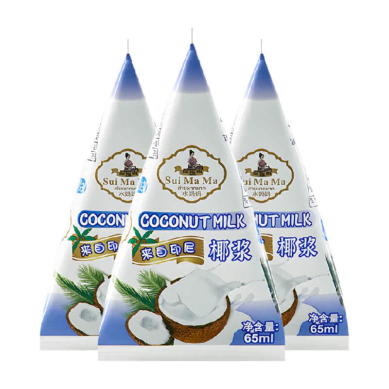 Indonesian imported water mother coconut milk 65ml 3 packs