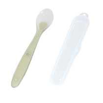 PLAYGO baby silicone soft spoon baby feeding water small spoon soft head childrens tableware meal supplement 1495