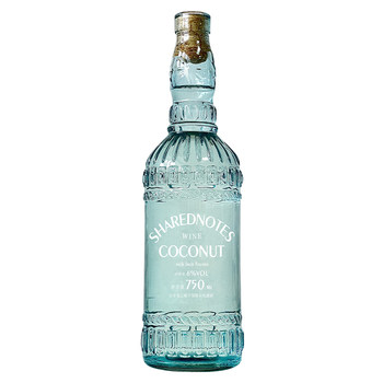 Sharednotes raw coconut moscato sweet white wine nordic style embossed bottle coconut fruit wine 6 degrees tipsy