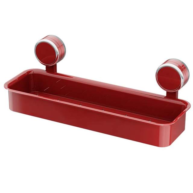Suction cup bathroom storage rack