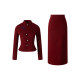 Wuyanyihe Qingyan winter new Chinese style wool red double-sided woolen short engagement wear woolen coat for women