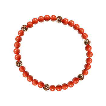 Pretty pure natural sardine red coral bracelet