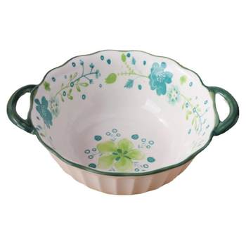 Yachengde ceramic double-ear soup bowl whole people