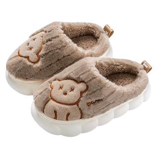 Zhubaba cartoon non-slip autumn and winter children's cotton slippers