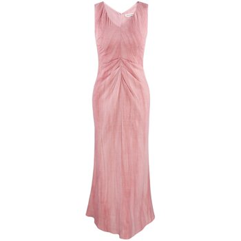 ການອອກແບບ niche dress ຝຣັ່ງ 2026 ລະດູຮ້ອນໃຫມ່ ແອວ slimming ຍາວກາງ sleeveless skirt ສີບົວ