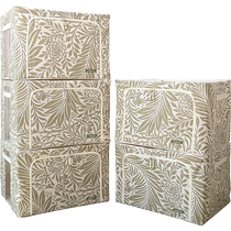 (Self-operated) Lock and Lock storage box fabric cotton and linen texture foldable clothing storage box locker