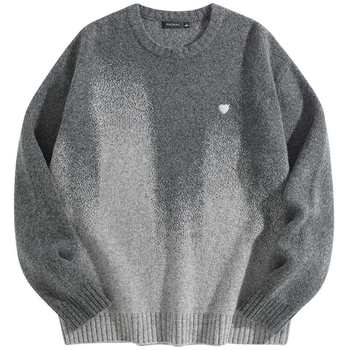 Peacebird glutinous rice velvet gradient floral sweater sweater Peacebird glutinous rice velvet gradient floral sweater sweater