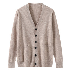 100% pure wool sweater men's cardigan jacket