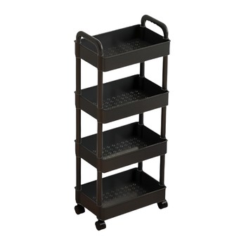 Bookshelf cart shelf mobile storage cabinet