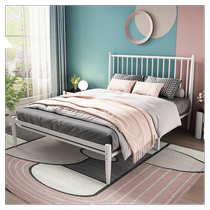 Jin Mansheng Nordic iron bed double bed iron bed single 1 8m modern simple internet celebrity iron frame bed rental room bed