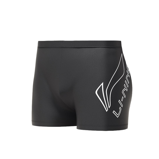 李宁泳裤平角男成人五分游泳衣速干专业温泉海边大码装备泳帽套装