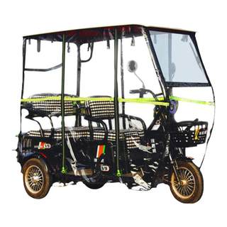 Electric tricycle canopy car canopy rain curtain elderly small bus tricycle transparent canopy sunshade fully enclosed carport