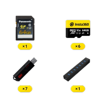 影石Insta360 Pro 2内存卡&读卡器包&电池&充电座