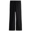 HM women's pants 2026 summer new style breathable straight low-waist linen blended drawstring trousers 1313708
