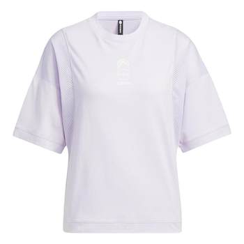 Adidas neo women's 2022 summer new breathable round neck sports T-sleeved short-shirt cotton HS8846 HS8845