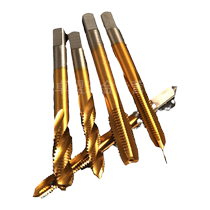 Titanium-plated straight groove screw tap spiral tap hand tapping machine tapping device No. 45 steel high-speed steel thread tool