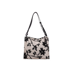 2024 New Niche Jacquard Canvas Bag Large Capacity Women's Crossbody Underarm Bag High-End Shoulder Tote Bag