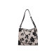 Niche jacquard canvas bag large capacity crossbody armpit bag