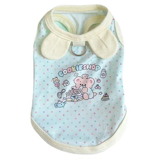 宠物狗狗猫咪衣服夏季可爱卡通印花背心比熊泰迪小型幼犬吊带服装