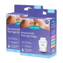 Lansinology Lanthno Imported Breast Milk Preservation Bag Disposable Milk water Storage bag Milk Bag 100 sheets * 2 boxes
