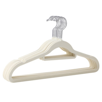 Meiya flocked clothes hanger, seamless anti-slip shoulders support clothes, rack drying clothes, organizer’s special clothes hangers for home