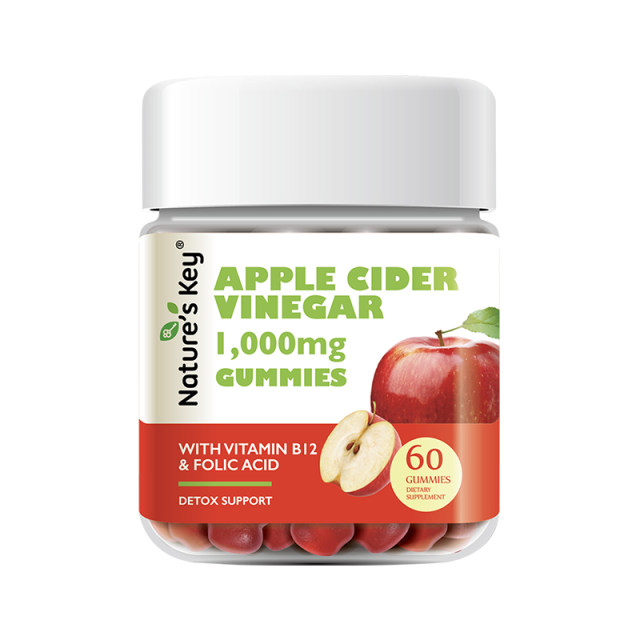American NatureKey Apple Cider Vinegar Gummies 60 ແຄບຊູນ