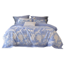 Mercury Home Textile Set 100S double-ply long-staple cotton brushed four-piece set antibacterial new Chinese bed sheet quilt cover 24 new products