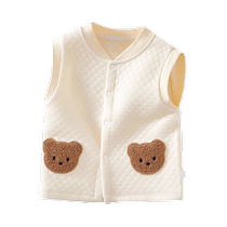Jingqi baby vest spring baby quilted warm vest newborn childrens waistcoat outer wear vest four seasons