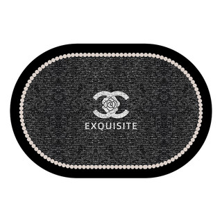 硅藻泥浴室地垫小香风轻奢高级卫生间进门口脚垫洗澡间吸水垫防滑